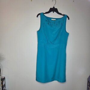 Banana Republic Teal Sleeveless Sheath Dress Vintage, Women's Size 12